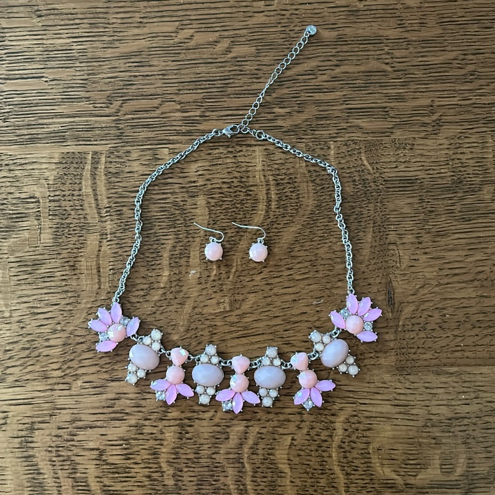 Pink Necklace & Ear Rings